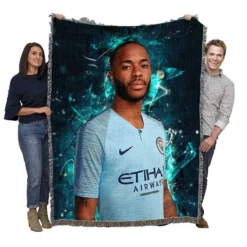 Raheem Sterling Popular Football Woven Blanket