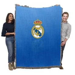 Real Madrid CF Energetic Soccer Club Woven Blanket