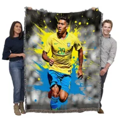 Roberto Firmino fastidious Brazil Footballer Woven Blanket