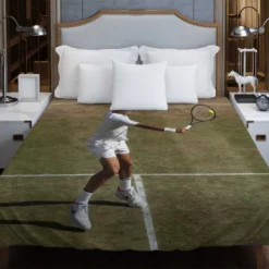 Roger Federer Australian Open Tennis Player Duvet Cover