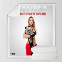 Ronda Rousey Popular UFC Wrestler Sherpa Fleece Blanket