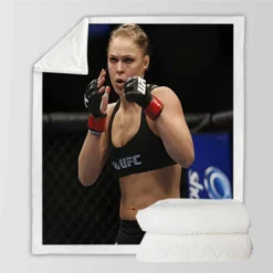 Ronda Rousey UFC Player Sherpa Fleece Blanket