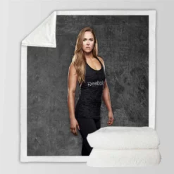 Ronda Rousey WWE Superstar Sherpa Fleece Blanket