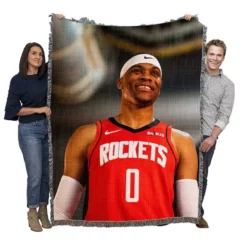 Russell Westbrook Houston Rockets NBA Woven Blanket