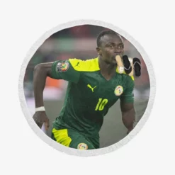 Sadio Mane Senegal elite Football Round Beach Towel
