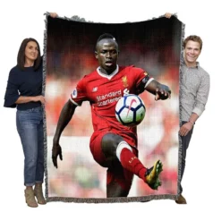 Sadio Mane dependable Football Woven Blanket