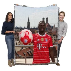 Sadio Mane determined Football Woven Blanket
