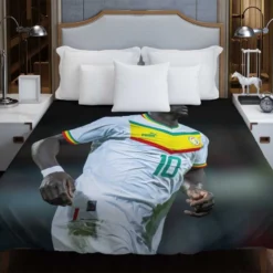 Sadio Mane ethical Football Senegal Duvet Cover