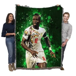 Sadio Mane fast Football Woven Blanket