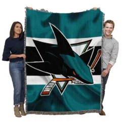 San Jose Sharks NHL Woven Blanket