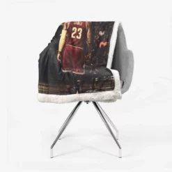 Sensational NBA Basketball Player LeBron James Sherpa Fleece Blanket 2