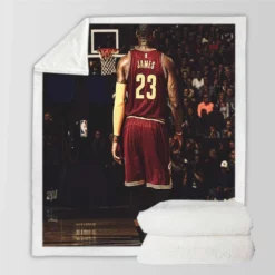 Sensational NBA Basketball Player LeBron James Sherpa Fleece Blanket