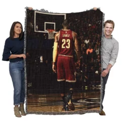 Sensational NBA Basketball Player LeBron James Woven Blanket