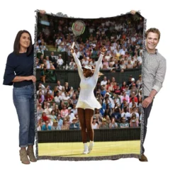 Serena Williams Excellent Tennis Player Woven Blanket