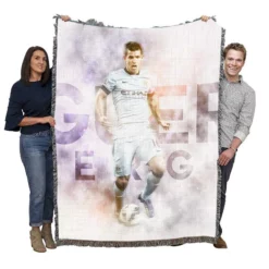 Sergio Aguero Elite Manchester City Sports Player Woven Blanket