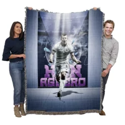 Sergio Aguero FA Cup Football Player Woven Blanket