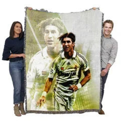 Sergio Ramos Copa de la Liga Soccer Player Woven Blanket