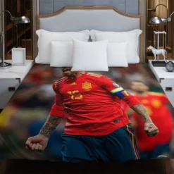 Sergio Ramos Motivational Football Player Duvet Cover