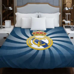Soccer Ball Real Madrid Logo Duvet Cover