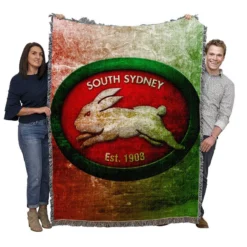South Sydney Rabbitohs Logo Woven Blanket