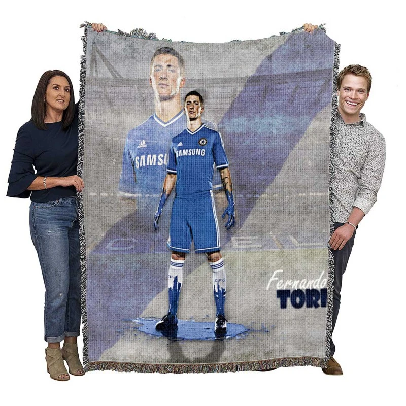 Spanish Football Player Fernando Torres Woven Blanket