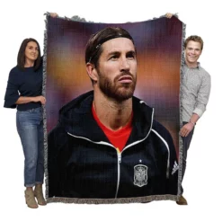 Spanish Football Player Sergio Ramos Woven Blanket
