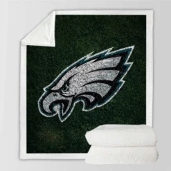 Spirited NFL Football Player Philadelphia Eagles Sherpa Fleece Blanket
