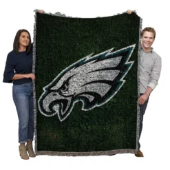 Spirited NFL Football Player Philadelphia Eagles Woven Blanket