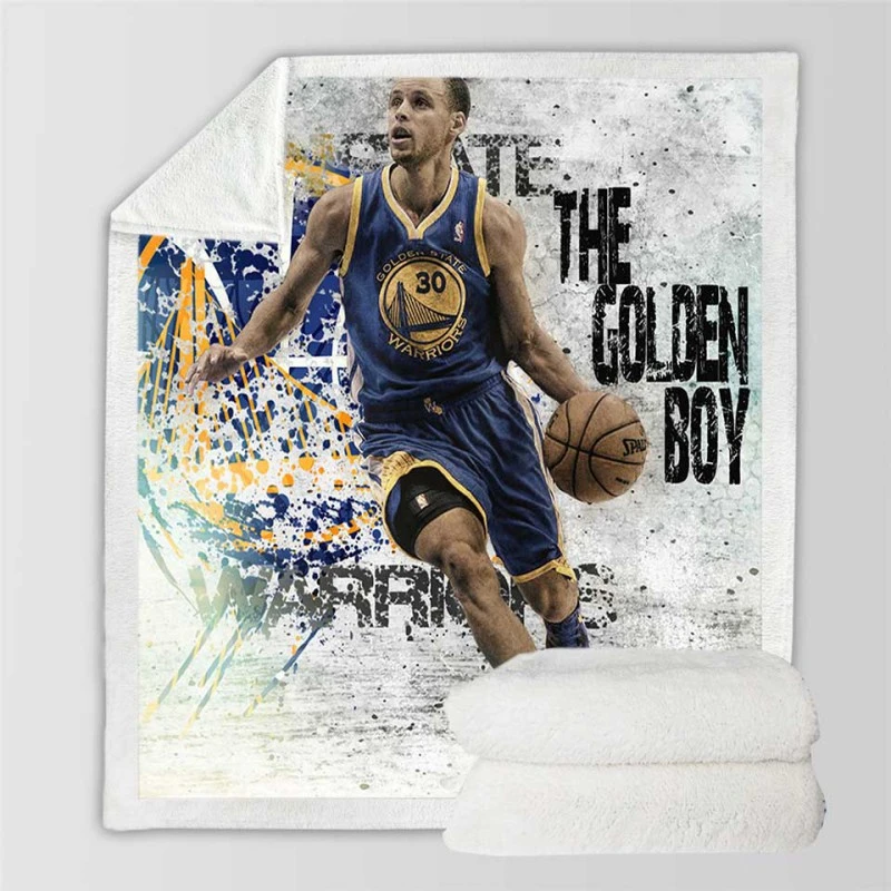 Stephen Curry All NBA NBA Basketball Sherpa Fleece Blanket