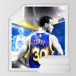 Stephen Curry NBA All Star NBA Sherpa Fleece Blanket