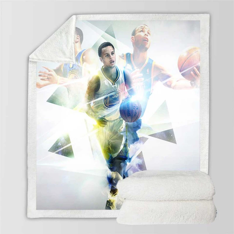 Stephen Curry NBA Most Valuable Player Sherpa Fleece Blanket
