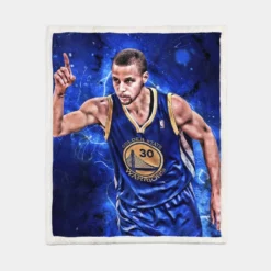 Stephen Curry Professional NBA Sherpa Fleece Blanket 1
