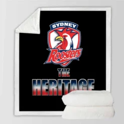 Sydney Roosters NRL Logo Sherpa Fleece Blanket