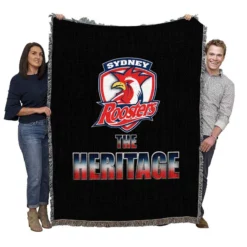 Sydney Roosters NRL Logo Woven Blanket