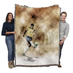 Thiago Silva Brazilian Footballer Woven Blanket