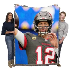 Tom Brady American Football Quarterback Woven Blanket