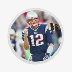 Tom Brady Patriots NFL Footballer Round Beach Towel