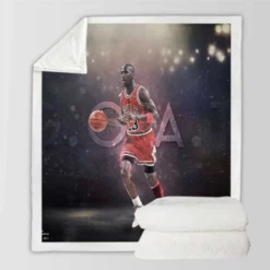 Top Ranked NBA Basketball Player Michael Jordan Sherpa Fleece Blanket