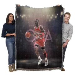 Top Ranked NBA Basketball Player Michael Jordan Woven Blanket