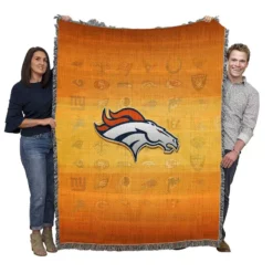Top Ranked NFL Football Club Denver Broncos Woven Blanket