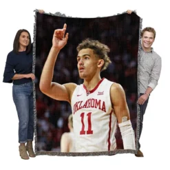Trae Young Energetic NBA Player Woven Blanket