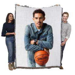 Trae Young Popular NBA Basketball Player Woven Blanket