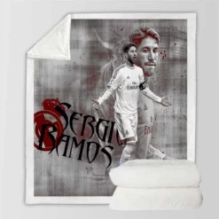 UEFA Champions League Player Sergio Ramos Sherpa Fleece Blanket