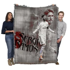 UEFA Champions League Player Sergio Ramos Woven Blanket