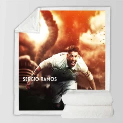 UEFA Super Cup Sergio Ramos Sherpa Fleece Blanket