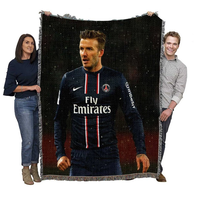 Unique Midfield Football Player David Beckham Woven Blanket