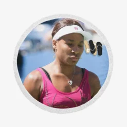 Venus Williams Excellent Tennis Player Round Beach Towel