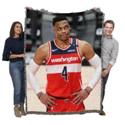 Washington Wizards Russell Westbrook NBA Woven Blanket