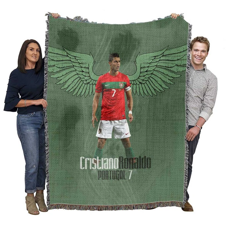 World Cup Portugal Player Cristiano Ronaldo Woven Blanket