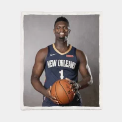 Zion Williamson Popular NBA New Orleans Player Sherpa Fleece Blanket 1